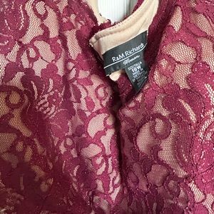 Maroon gold valentines dress plus size 18W